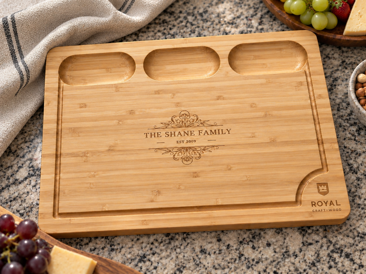 Personalized Large Bamboo Charcuterie Board