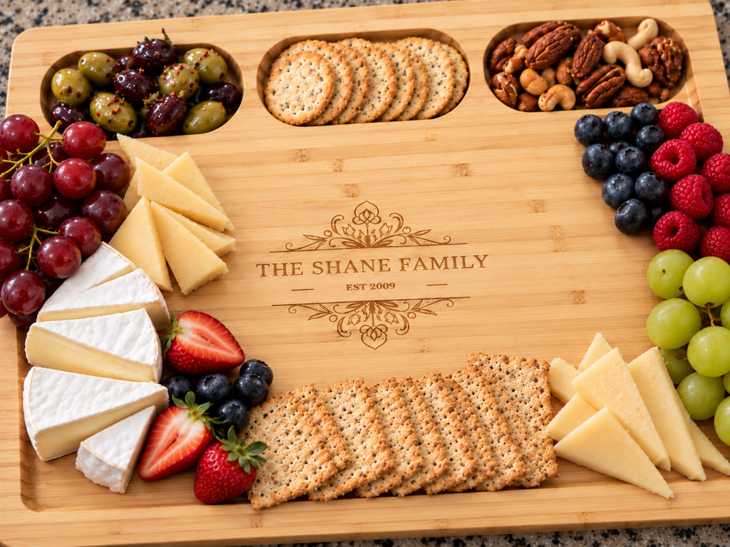 Personalized Large Bamboo Charcuterie Board